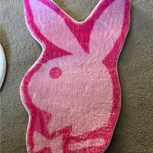 Pink playboy Bunny Shaped Rug